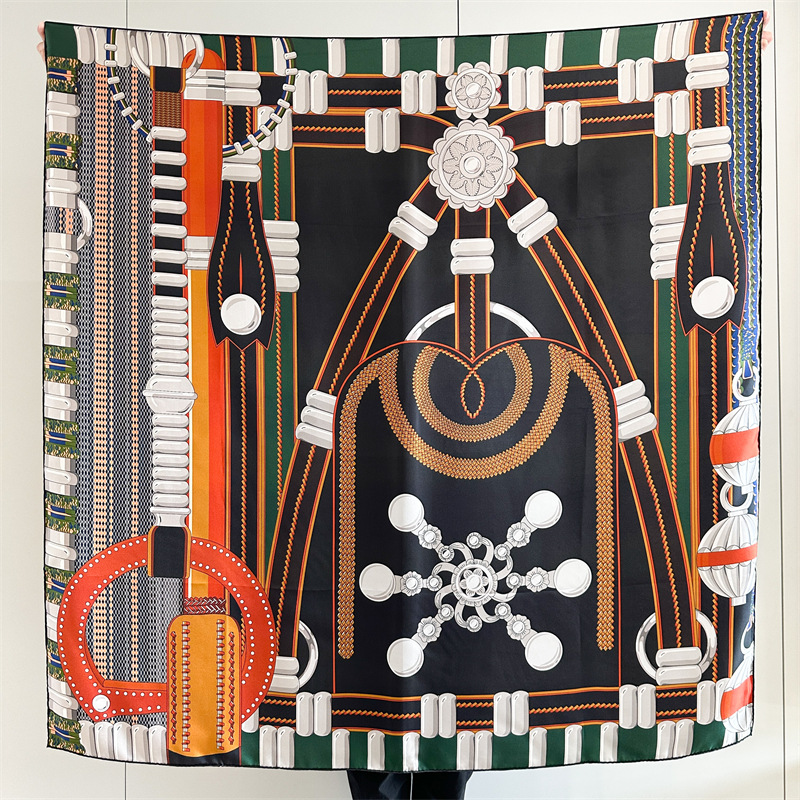 Travel Accessories Neck - Écharpe en soie imprimée Saddle Print,