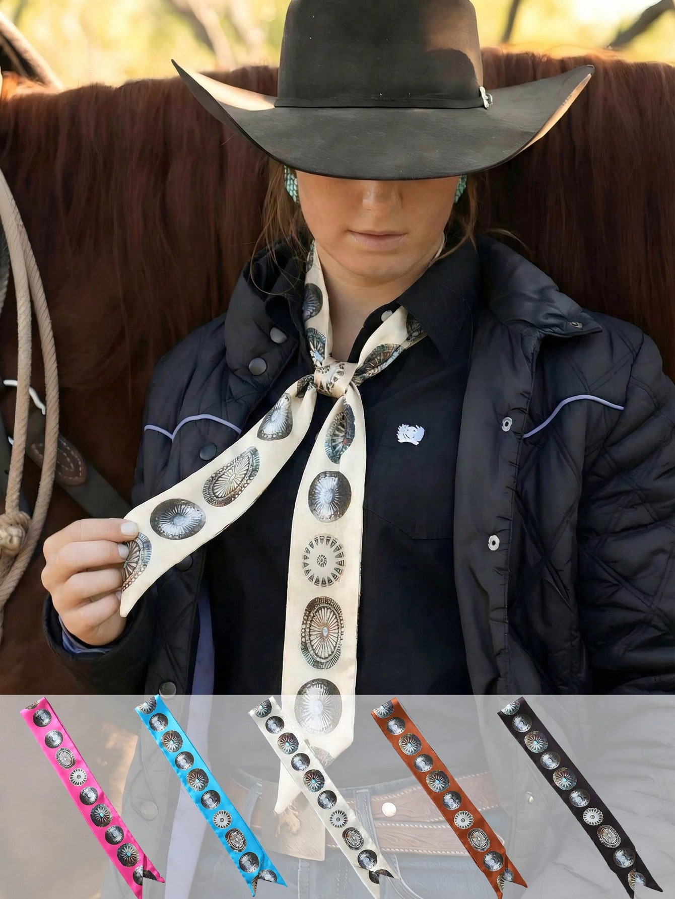 Travel Accessories Neck - 1 pièce Écharpe/Foulard de cowgirl de