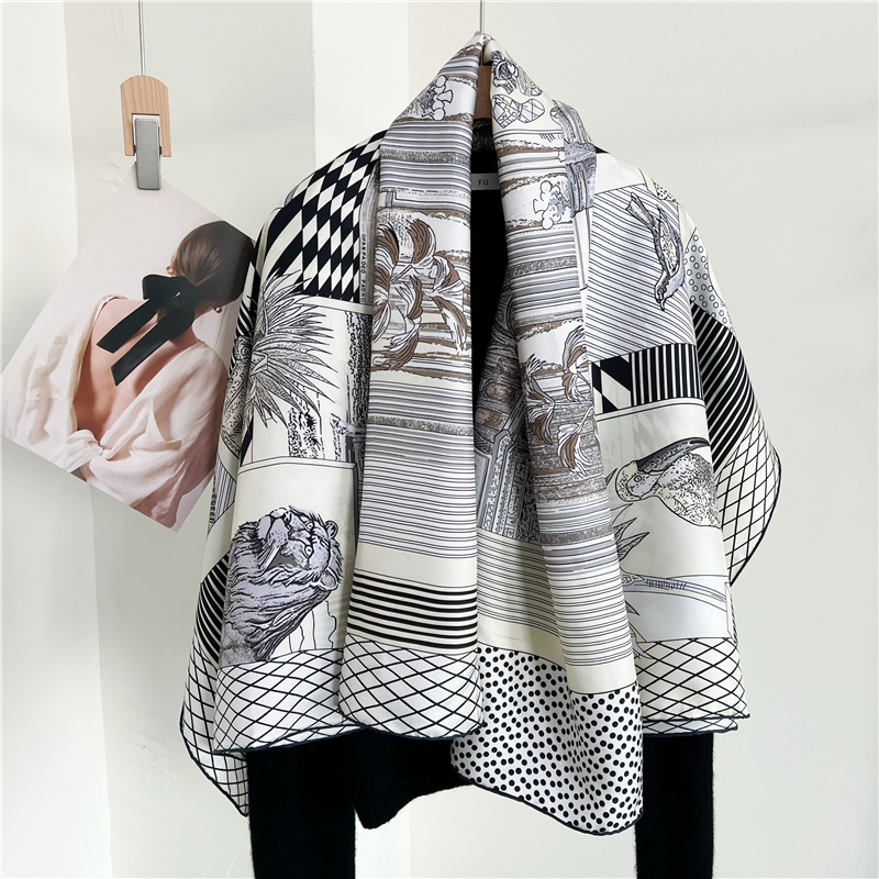 Travel Accessories Neck - Grands foulards en soie de marque,