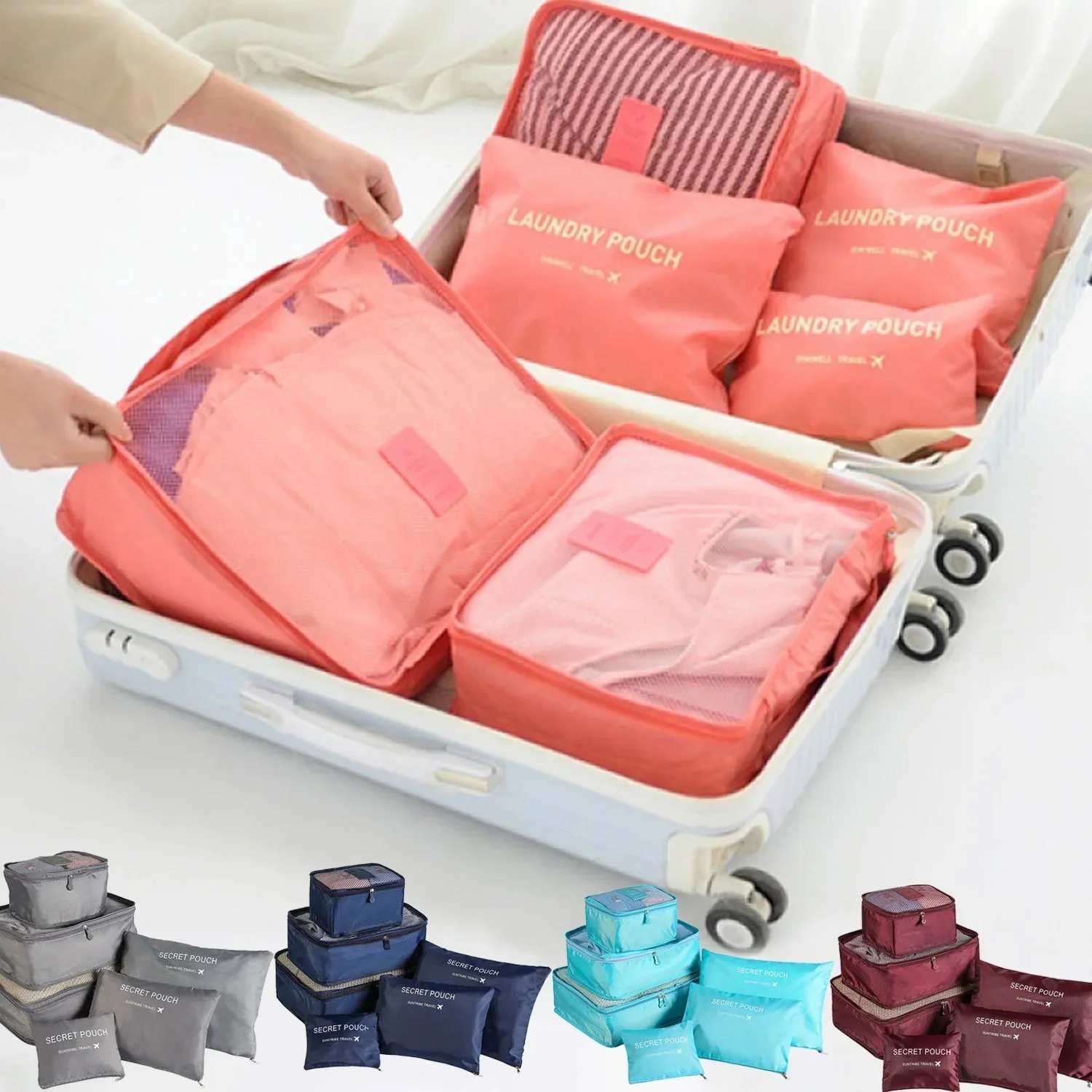 Travel Accessories Kit Bag - Ensemble de 6 sacs de rangement