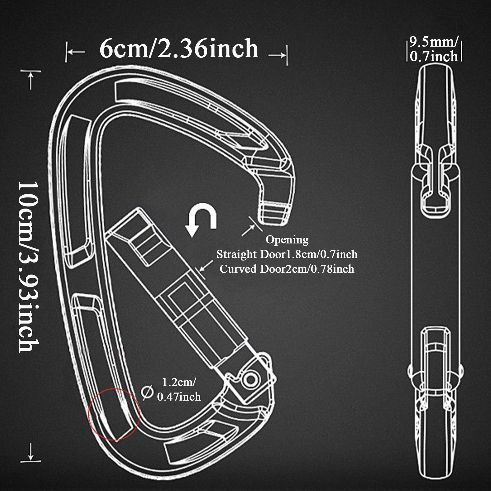 Travel Accessories Drawing - Mousquetons à tirage rapide, accessoires d'équipement,