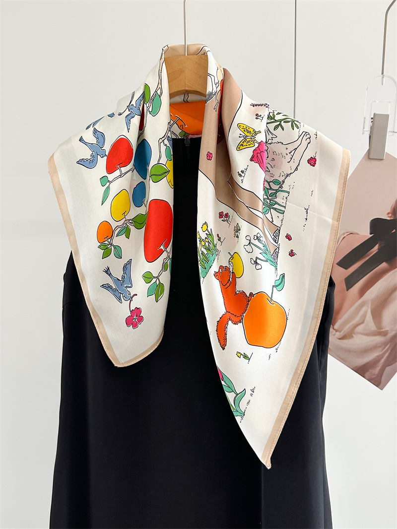 Foulard en soie motif cheval p - Travel Accessories Neck avis et prix